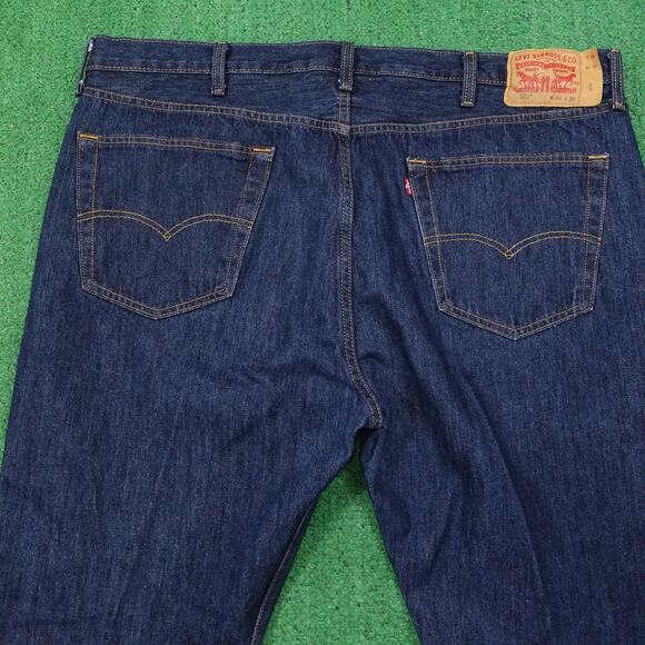 LEVI'S 501 BUTTON FLY ORIGINAL DENIM BLUE JEANS MENS SIZE 44X30 - Picture 6 of 9